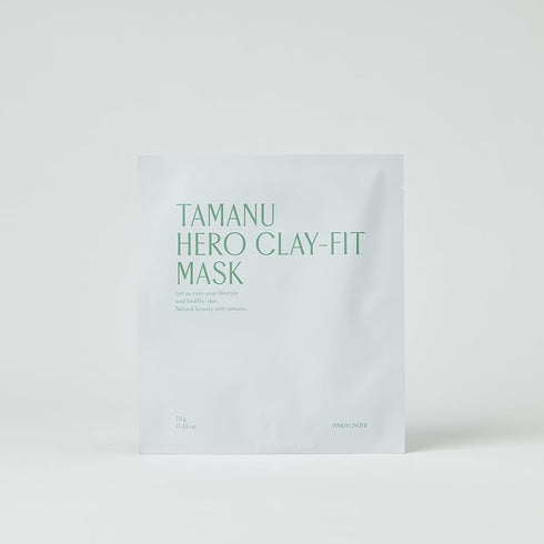 Tamanu Hero Clay-fit Mask (3EA), Clay Sheet Mask for Pores, Tamanu Oil and Panthenol for Acne and Oily Skin, Pore and Blackhead Care, Korean Skinc...