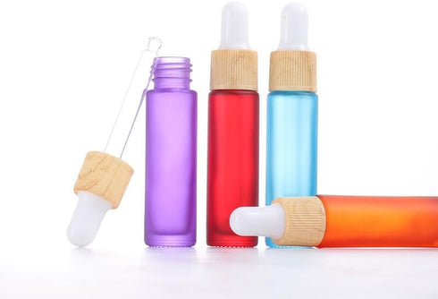 10 Pack 10ml Frosted Glass Dropper Bottle,Empty Refillable Dropper Bottle Travels Bottle for Essential Oils, Aromatherapy, Perfume,Cosmetic,Labora...