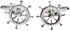 Ship Boat Wheel Pair Cufflinks in a Presentation Gift Box & Polishing Cloth...