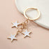 Meefisher Women's Stars Bag Charms Cute Enameled Keychain Keyring for Purse Accessories Kawaii Aesthetic Gifts (2 PCS? black?white?)...