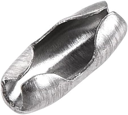 uxcell Ball Chain Connector, 2mm Ball Chains Clasp Crimp Clips Link Stainless Steel Connection, Pack of 100...