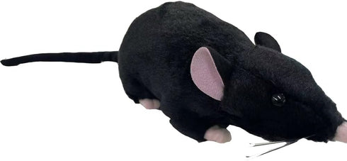 13" Soft Small Grey Rat Mouse Plush Toy Lifelike Mice Stuffed Animals Toys Dolls Gifts for Kids Pets (Black)...