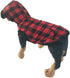 Tineer Large Dog Clothes Pet Sweater Dog Grid Clothing Warm Removable Puppy Cute Hooded Coats Plaid Jacket Hoodies 6 Sizes (S, Red)...