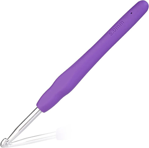 5 mm Crochet Hook, Ergonomic Handle for Arthritic Hands, Extra Long? Knitting Needles for Beginners and Crocheting Yarn (5 mm)......