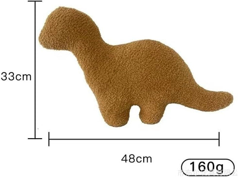 Dino Chicken Nugget Plush Toy - 45cm Large Soft Stuffed Dinosaur Pillow, PP Cotton-Filled Animal Shape Toy, Cute Plushies for Kids, Play and Decor...