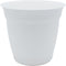 The HC Companies 6 Inch Eclipse Round Planter with Saucer - Indoor Outdoor Plant Pot for Flowers, Vegetables, and Herbs, White...