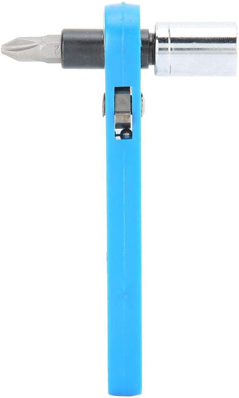 Ratchet Wrench, 10mm Blue Ratchet Socket Wrench with PH2 Screwdriver Bit Kit for Garage,Auto Repair Shop,Factory,Home...