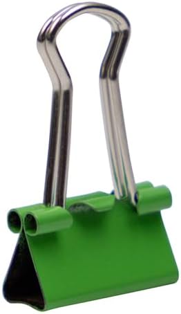 JAM PAPER Colorful Binder Clips - Extra Small - 3/5 Inch (15 mm) - Green Binderclips - 30/Pack...