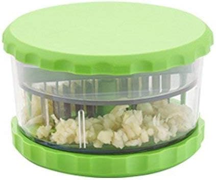 Garlic Crusher Grinder Unbreakable Plastic Multi Crusher with Silicone Peeler for Garlic Pill and Mincing (Multi Color)...