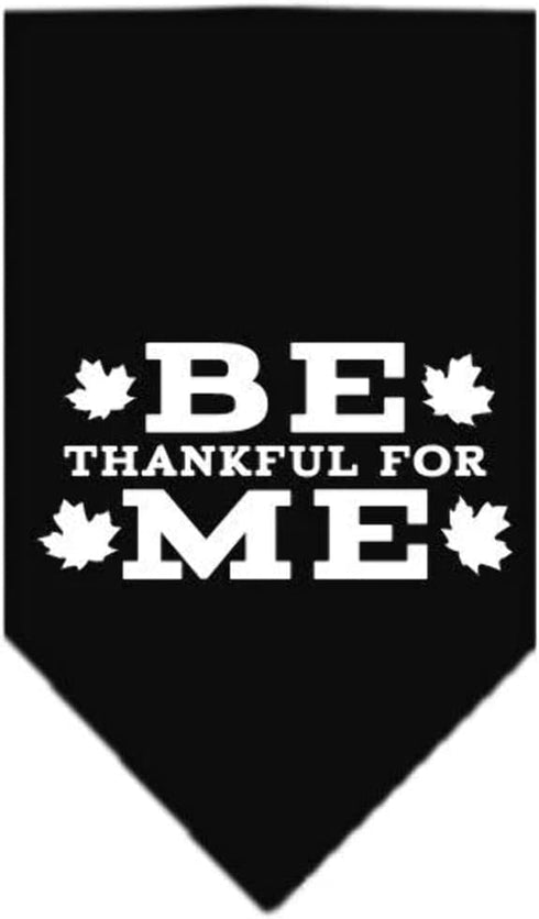 Mirage Pet Products Be Thankful for Me Screen Print Bandana, Large, Bright Pink...