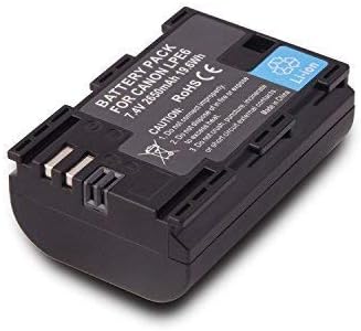 2 Pack Replacement Canon LP-E6 LP E6N Battery for Canon 60D, 70D, 80D, 5DS R, 5D Mark II III IV, 6D, 7D, C700, XC15, Cameras (2650mAh, 100% Compat...