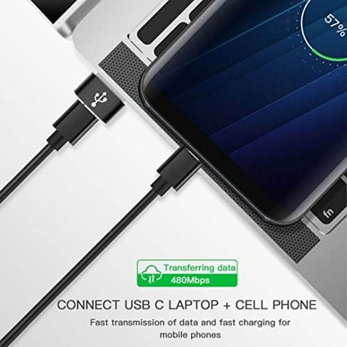 SNESH-2 Pack USB-C Female to USB Male Adapter, USB C to USB A Adapter Compatible with Mbook, Notebook, Tablet, Smartphone Such as Samsung Galaxy...