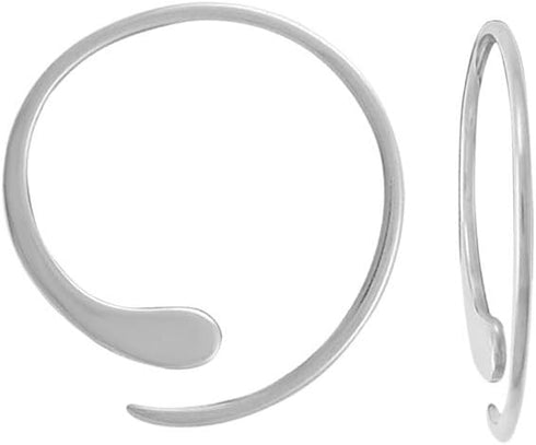 Boma Jewelry Sterling Silver Pull Through Hoop Earrings...