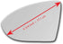 New Replacement Mirror Glass with Full Size Adhesive for Volkswagen | 2015 – 2021 Golf | 2019 – 2024 Jetta | 2015 – 2024 GTI | Driver Side View Le...