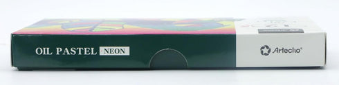 Artecho Neon Oil Pastels Set of 12 Colors (10x70mm), Soft Oil Pastels for Art Painting, Drawing, Blending, Oil Crayons Pastels Art Supplies...