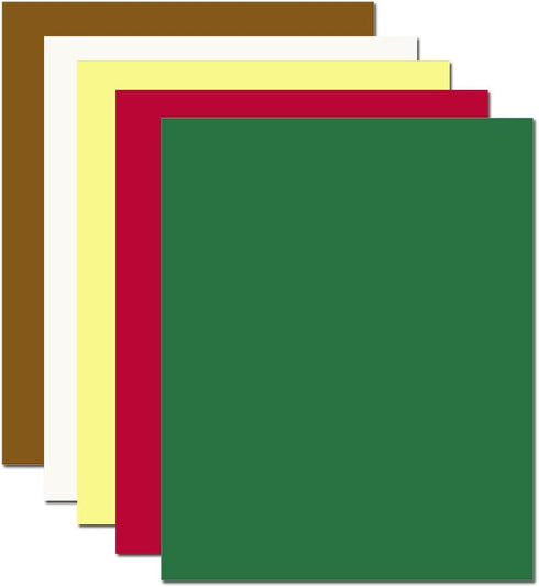 25Pcs Christmas CardStock Thick Paper Colored Scrapbook Paper for DIY Winter Christmas Tree Card Making Party Home Office School Gift Craft Suppli...
