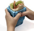Blue Wrap'd Reusable Silicone Lunch Burrito Flatbread Wrap Holder Container Alternative to Beeswax Wraps Cling Wrap...