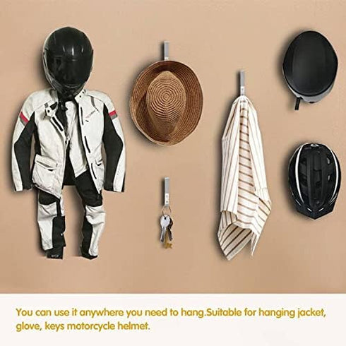 EBaokuup 6 Set Helmet Holder - Wall Mounted Motorbike Helmet Storage Rack with Mounting Screws (6 Hooks + 12 Screws)...