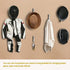 EBaokuup 6 Set Helmet Holder - Wall Mounted Motorbike Helmet Storage Rack with Mounting Screws (6 Hooks + 12 Screws)...