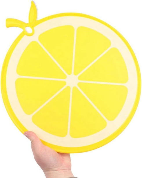 GUDEKIKL 1Pcs Fruit Shaped Plastic Cutting Board, Cartoon Lemon Pattern PP Cutting Boards, 10.75x12.2in Vegetables Chopping Board For Kitchen Hous...