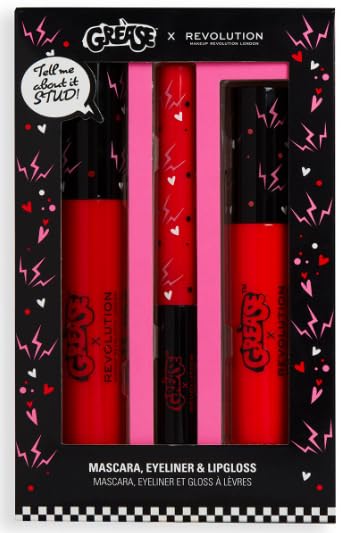 Revolution X Grease Shape Up Sandy Transformation Lip and Eye Set, 0.34 Fl Oz (Pack of 1), Black...