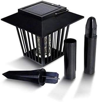 New & Improved Solar Powered Zapper- Enhanced Outdoor Flying Insect Killer- Hang or Stake in the Ground- Cordless Garden Lamp- Portable LED Machin...