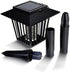 New & Improved Solar Powered Zapper- Enhanced Outdoor Flying Insect Killer- Hang or Stake in the Ground- Cordless Garden Lamp- Portable LED Machin...
