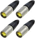 (4 Pack) Genuine Neutrik NE8MX-1 Ethercon Cable Connector Nickel Housing NEW Model!...
