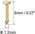 uxcell Small Tiny Hardware Nails Iron 1.2X6mm(DxL) for DIY Decorative Wooden Boxes Accessories Gold Tone 200pcs...