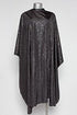 BLOOM CAPE Stylist Salon Cape Stain Bleach Water Resistant Silky Polyester Black on Black Etched Flower Print Snap Neck Closure...