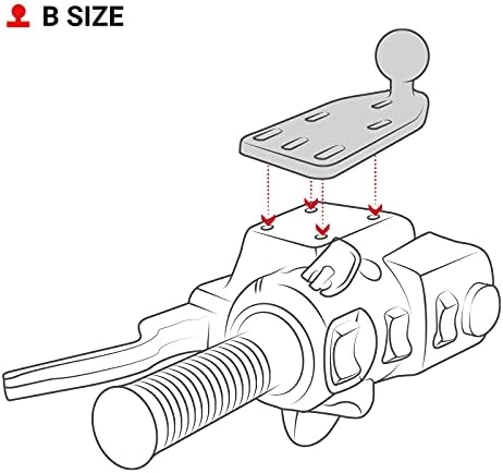 RAM Mounts Offset Reservoir Cover Ball Base RAM-B-346U with B Size 1" Ball...