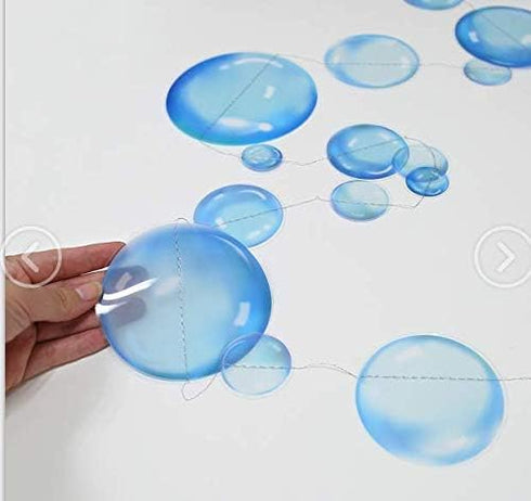 Decor365 Under The Sea Party Decorations Blue Bubble Garlands Little Mermaid Birthday Under Water Bday Hanging Streamer Beach Theme Banner Underwa...
