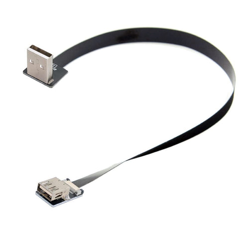 chenyang USB 2.0 Flat Cable USB 2.0 Male to Female 90 Degree UP Angled Data Transfer Charging Ribbon Flex Extension Cable Adapter 1.0M...