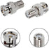 10-Pack Nickel-Plated Brass BNC Male to F Female Coaxial Adapter - 75 Ohm, for CCTV Camera, RG6/RG59 Cable, Scanner - Not for TV/Antenna...