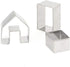 MEMOVAN Mini Gingerbread House Cookie Cutter Kit 3pcs Christmas Christmas Cookie Cutters 3D Stainless Steel Chocolate Little House Biscuit Mold Fo...