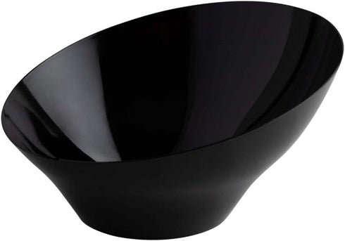 Black Angled Large Bowls (1 Piece) - Ideal for Appetizers, Desserts & Buffets, Stylish & Versatile Serving Dishes...
