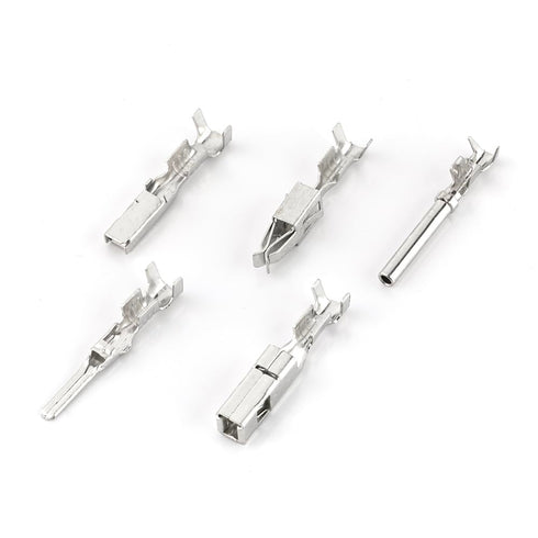260Pcs 26values Connector Pins Terminal Automotive Car Electrical 1/1.5/1.8/2.2/2.8/3.5mm Wire Removal Non-Insulated Plug Male & Female Crimp...