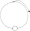 Pura Vida 14" Silver-Plated Circle Charm Choker Necklace - Adjustable Chain, Brass Base - 3" Extender...