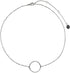 Pura Vida 14" Silver-Plated Circle Charm Choker Necklace - Adjustable Chain, Brass Base - 3" Extender...