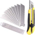 25MM Heavy Duty Utility Knife, Box Cutter with 10pcs SK-5 Retract Blades, Snap-Off Cutters with Rubber Grip for Cardboard, Boxes, DIY Crafts...