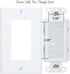 Brush Wall Plate Deco Bristle Insert with Single Gang Mounting Bracket for Low Voltage Cable Pass Through HDTV HDMI Home Theater Networking Wires ...