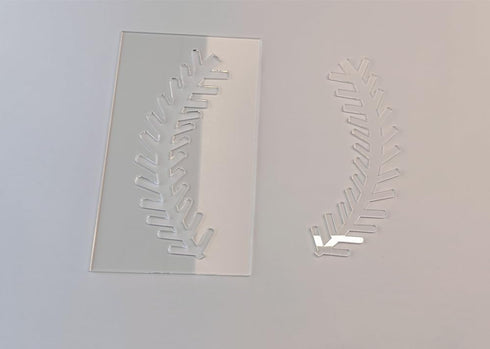 Set of 2 Baseball Print Stencil,Bleached Shirt Stencil, Baseball Acrylic Stencil for T-shirt Stencil,Sublimation Crafting (10")...