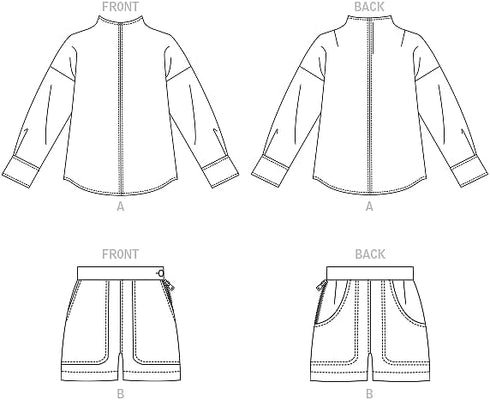 Vogue Misses' Top and Shorts Sewing Pattern Kit by Rachel Comey, Design Code V1912, Sizes 18-20-22-24-26...
