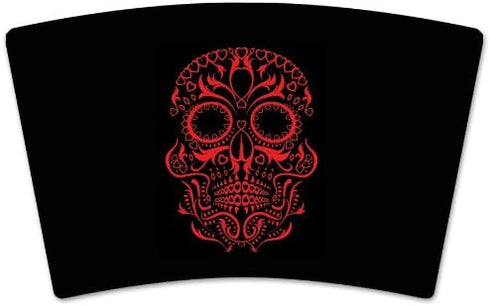 Mugzie "Red Sugar Skull" Cocktail Shaker with Insulated Wetsuit Cover, 16 oz, Black...