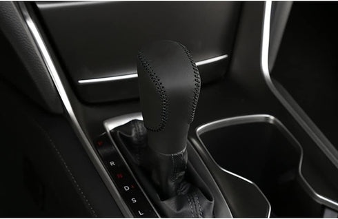 Car Gear Shift Knob Fit for Honda Accord 2018-2022,Leather Shift Lever Knob Cover Protector,Black with Black Stitches...