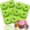 Anaeat 2 Pack Donut Pan Silicone Baking Mold, Just Pop Out! Non-Stick Doughnuts Baking Pans BPA Free for 6 Full-Size Donuts, Muffins, Cake Biscuit...
