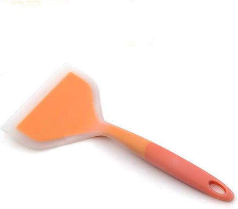 Omelette Spatula 10-Inch Silicone Pancakes Shovel Durable Heat-resistant Wide Spatula Turner Nonstick Fried Shovel for Eggs Crepes Brownies Fish P...