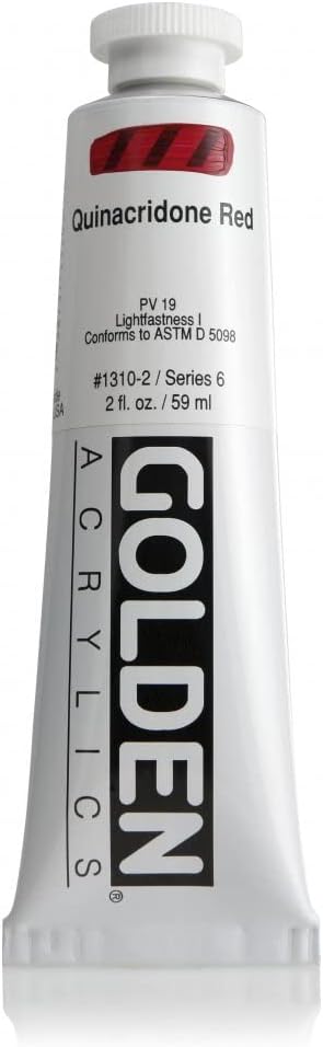 Golden Heavy Body Acrylic Paint, 2-Ounce, Quinacridone Red...