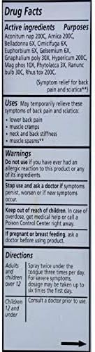 Liddell Homeopathic Back Pain Spray, 1 Ounce...