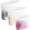 Winrock Reusable 100% Silicone Food Storage Bags, Sandwich Snack Bags New Generation Stand Up Zip Container for Soup and Leftovers, Plastice & BPA...